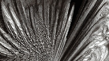 Geometric Ice Formations Intertwined With Liquid Light, Abstract Futuristic Sci-Fi Refraction and Polar Mystical Atmosphere