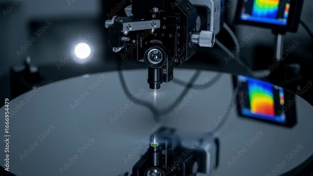 Poster optical interferometry wavefront sensor capturing nanoscale deviations on mirror surfaces during qua
