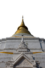 Fototapeta premium Ancient gold Thai temples like Wat Phra Kaew and Wat Phra That Doi Suthep are cultural landmarks of Bangkok and Asia, representing traditional Buddhist architecture