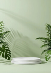 Green Nature Podium Scene