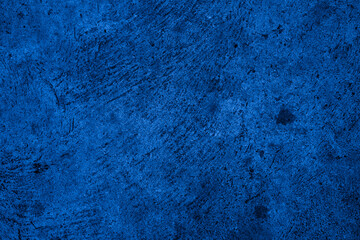 Old wall pattern texture cement blue dark abstract  blue color design are light with black gradient background.