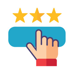 Fototapeta premium Star review icon