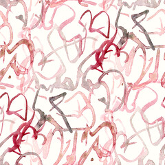 Abstract seamless pattern with watercolor spots. Hand-drawn illustration.