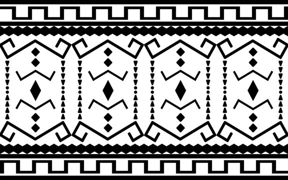 Ethnic geometric seamless fabric pattern Cross Stitch.Ikat embroidery. Abstract,vector,illustration. Texture,Cross Stitch,frame,decor,motifs,wallpaper.