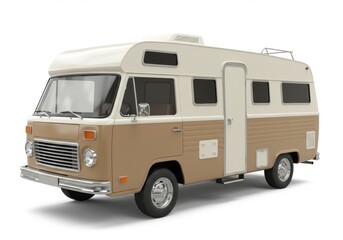 Vintage camper van illustration for leisure and road trip adventures