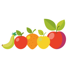 Fresh and vibrant assortment of colorful fruits, perfect for healthy eating, nutrition, and creative food designs, ideal for commercial use and eye-catching visual projects.