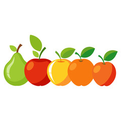 Vibrant assortment of fresh fruits, including apples, pears, and oranges, perfect for healthy eating, food blogs, and recipe design needs