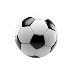 Obraz premium Classic black and white soccer ball isolated for sports and gaming concepts transparent background