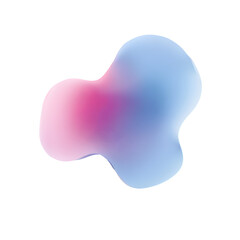 Gradient Blob Shape on Pure White Background – Abstract Colorful Organic Shape PNG Clipart