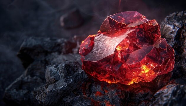 Pyrope garnet in eclogite - Shibino, Ural Mountains, Russia