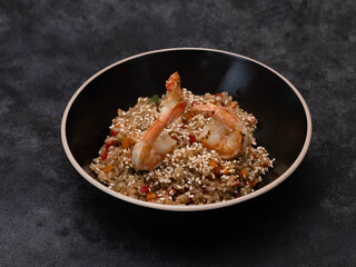 Savor delicious Shrimp Fried Rice made with fresh vegetables and special seasonings