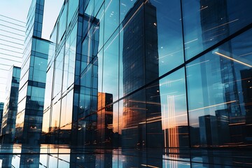 Glass Facade Reflections in 8K Ultra HD | Modern Architecture, Urban Skyline Reflections, Contemporary Glass Building Design, Cityscape Interplay of Light and Environment