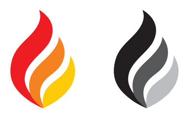 Flame Logo Design Vector Graphics