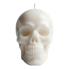 Naklejka premium Skull candle for halloween decor gothic home decor spooky season wax candle gift idea on transparent background