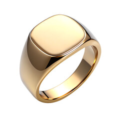  Signet Ring isolated on white background ,PNG.AI Generated.