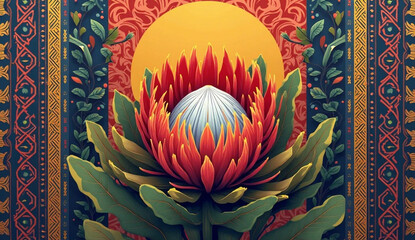 thai art painting on wall