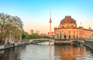 Obraz premium Berlin, Germany Museum Island and TV-Tower