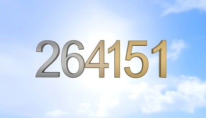 Fototapeta premium Sky Number Sequence 264151.