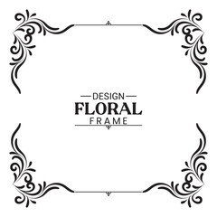 design floral frame ornament vector