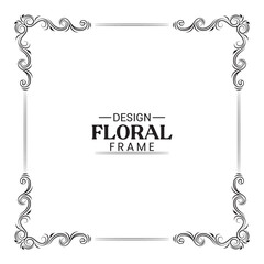 design floral frame ornament vector