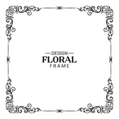 design floral frame ornament vector