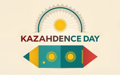 Kazakhstan Independence Day vector banner design. Happy Kazakhstan Independence Day modern minimal graphic poster illustration. High quality
