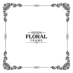 design floral frame ornament vector