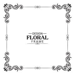 design floral frame ornament vector