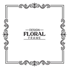 design floral frame ornament vector