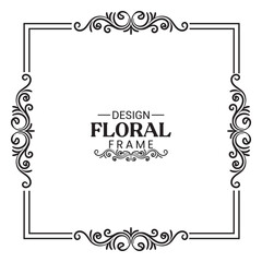 design floral frame ornament vector