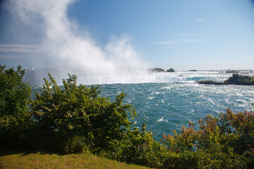 Impressive Horsehoe Falls, Niagara river, Niagara Falls, Ontario, Canada