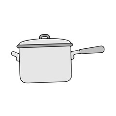 vector stainless steel pan with lid