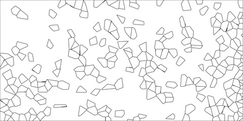 Broken Glass Quartz natural fragment Cement kitchen decor. White color Broken Stained-Glass Background with black lines. Cement kitchen decor. white marble bath floor. 