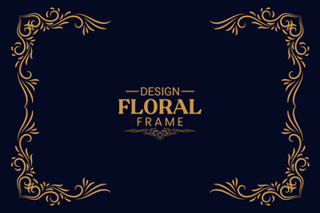 design floral frame ornament vector
