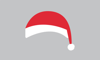 Santa Claus hat in flat style.