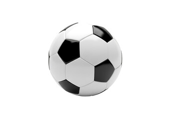 Obraz premium A black and white soccer ball sits centered against a pure black background.