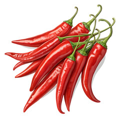 Fresh red chili peppers grouped together on a black background