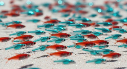 Schooling Small Fish in Shallow Water