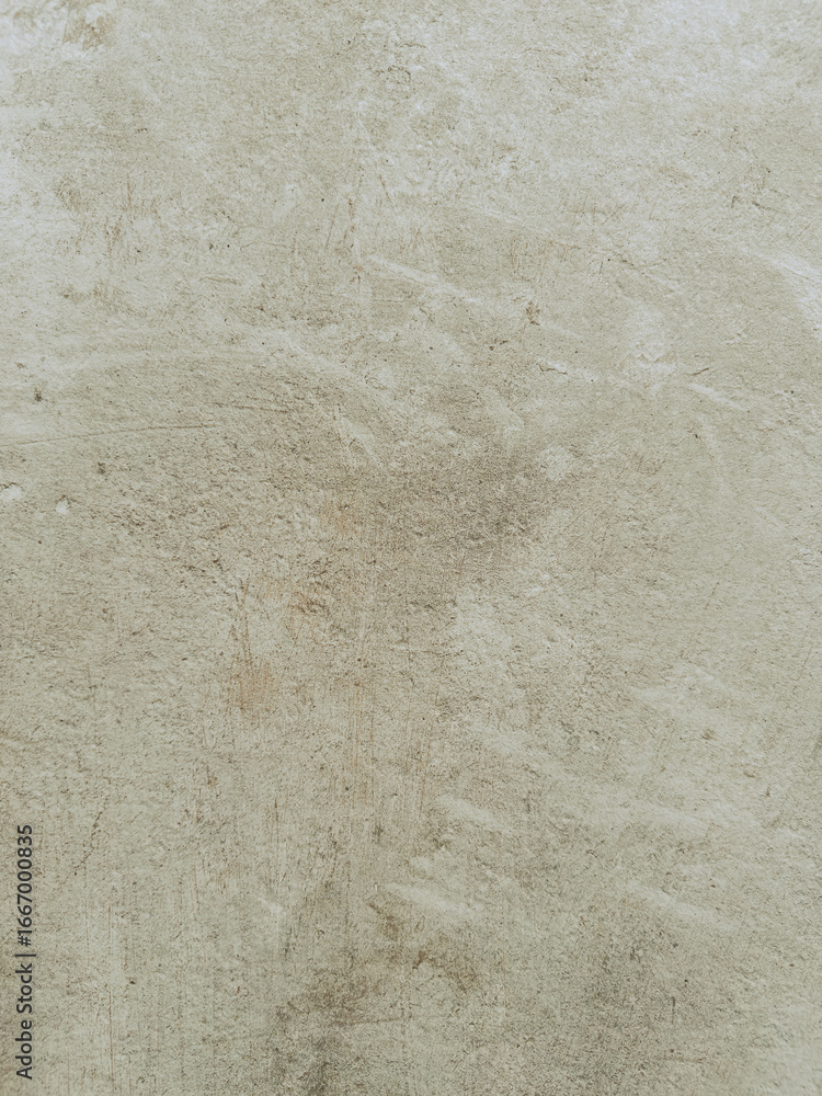 Poster detailed close-up of a textured cream surface resembling aged stone or concrete tile with subtle var