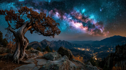 Blue dark night sky with many stars. Milky way on the space background .