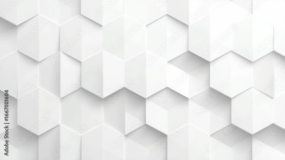Poster this visual showcases a seamless hexagonal pattern in a clean white finish, perfect for contemporary