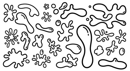 Dynamic splash shapes and blobs create a playful, modern design for vibrant projects