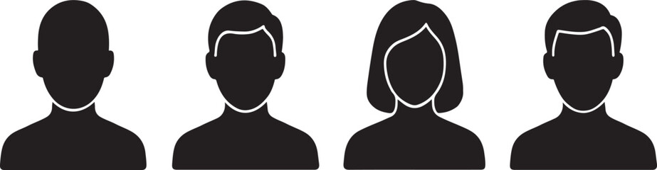 Black and white nails isolated on white background vector illustration