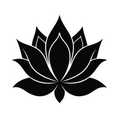 lotus silhouette, lotus flower outline, lotus vector, lotus blossom shape, lotus black icon, lotus design,