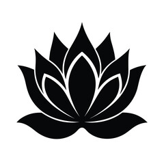 lotus silhouette, lotus flower outline, lotus vector, lotus blossom shape, lotus black icon, lotus design