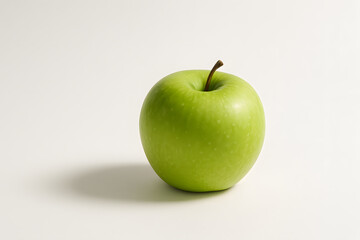 Fresh Green Apple: A vibrant green apple stands alone, a symbol of health and freshness, its perfect form casting a gentle shadow. 
