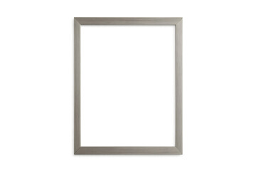 Fototapeta premium Empty Silver Frame: A minimalist silver frame, devoid of imagery, ready to house your vision, offering a clean, modern aesthetic and limitless creative possibilities.
