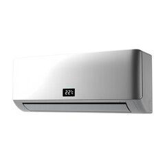 Fototapeta premium White split air conditioner unit isolated on a transparent background 1