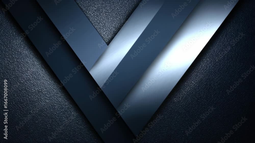 Poster intricate metallic shapes intersect dynamically on a dark background, creating a modern design. the 