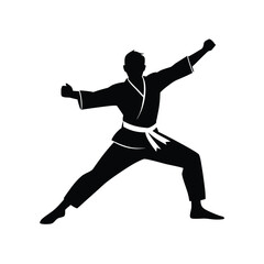 karate-pose-silhouette, martial-arts-silhouette, karate-kick-silhouette, karate-stance-silhouette,
